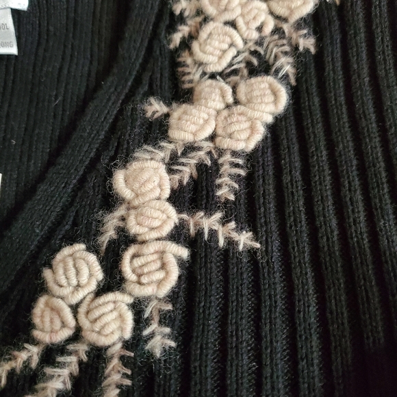 Karen Kane Embroidered Sweater Vest, Size L - Picture 5 of 7